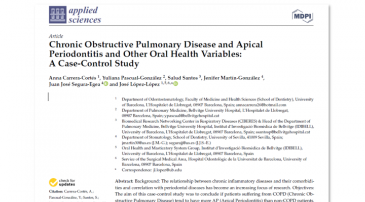 L'Hospital Odontològic UB acull l'estudi publicat a la revista “l’Applied scines” que relaciona la salut oral amb la MPOC
