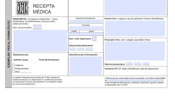 Regulació de la recepta mèdica a nivell estatal